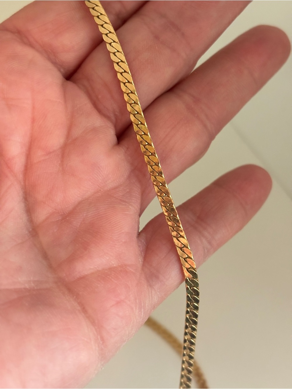 Avon Vintage Gold Herringbone Necklace for Women